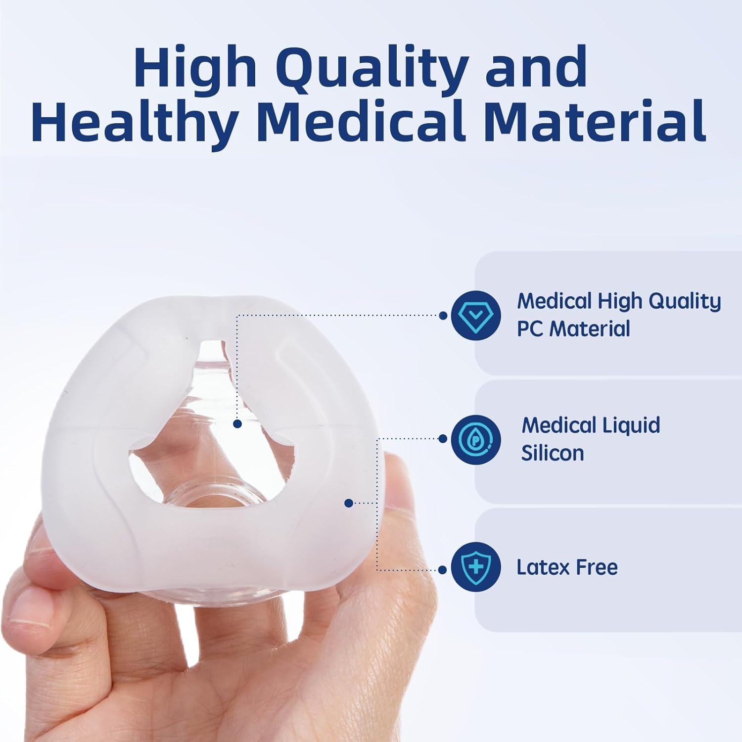 Replacement Nasal Cushion for ResMed AirFit N20, Compatible with Original Frame, Reliable Seal & Perfect Fit, Covers Nose, Small/Meduim/Large Size Available