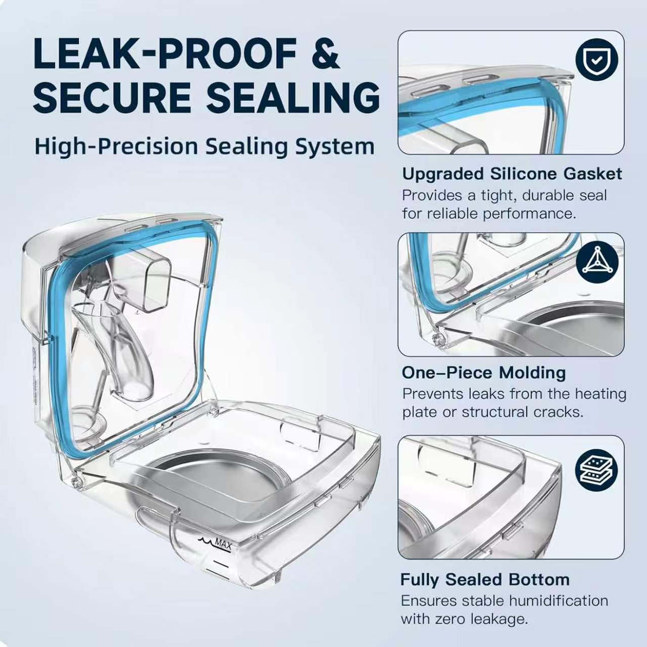 Replacement Water Chamber Compatible with AirSense 11 & AirCurve 11, CPAP Humidifier Water Tank for Air11 Series Devices