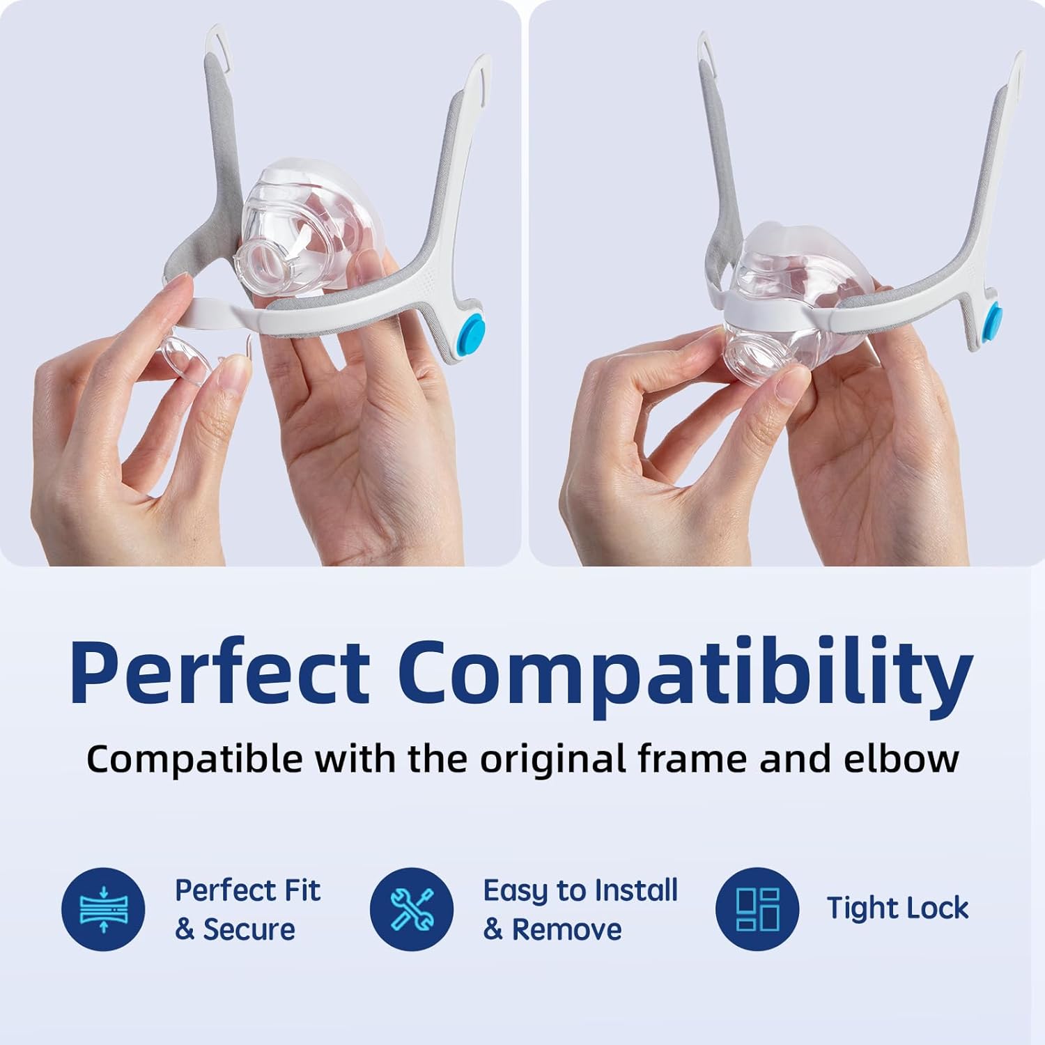 Replacement Nasal Cushion for ResMed AirFit N20, Compatible with Original Frame, Reliable Seal & Perfect Fit, Covers Nose, Small/Meduim/Large Size Available
