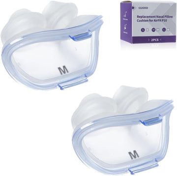 Replacement Nasal Pillow Cushion for ResMed AirFit P10, FSA/HSA Eligible, Compatible with Original Airfit P10 Frame, Reliable Seal & Soft Replacement Silicone CPAP Mask Cushion, 2-Pack