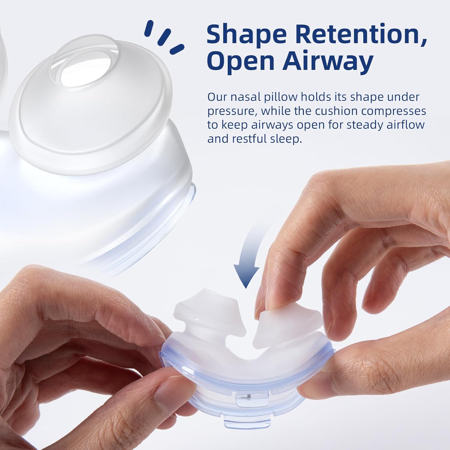 Replacement Nasal Pillow Cushion for ResMed AirFit P10, FSA/HSA Eligible, Compatible with Original Airfit P10 Frame, Reliable Seal & Soft Replacement Silicone CPAP Mask Cushion, 2-Pack