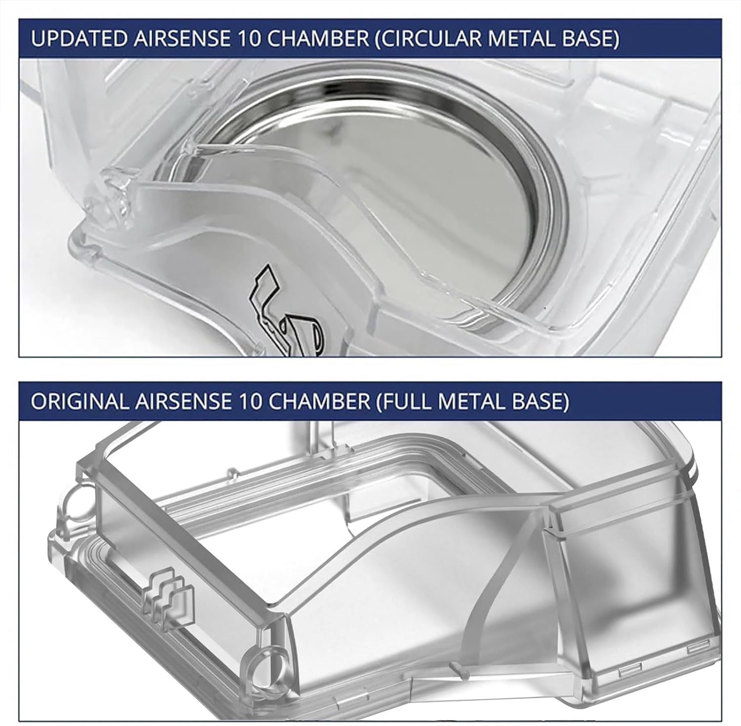 Replacement Water Chamber Compatible with AirSense 10 & AirCurve 10, Humidifier Tank for S10 Series, Round Base Design, CPAP Supplies & Accessories