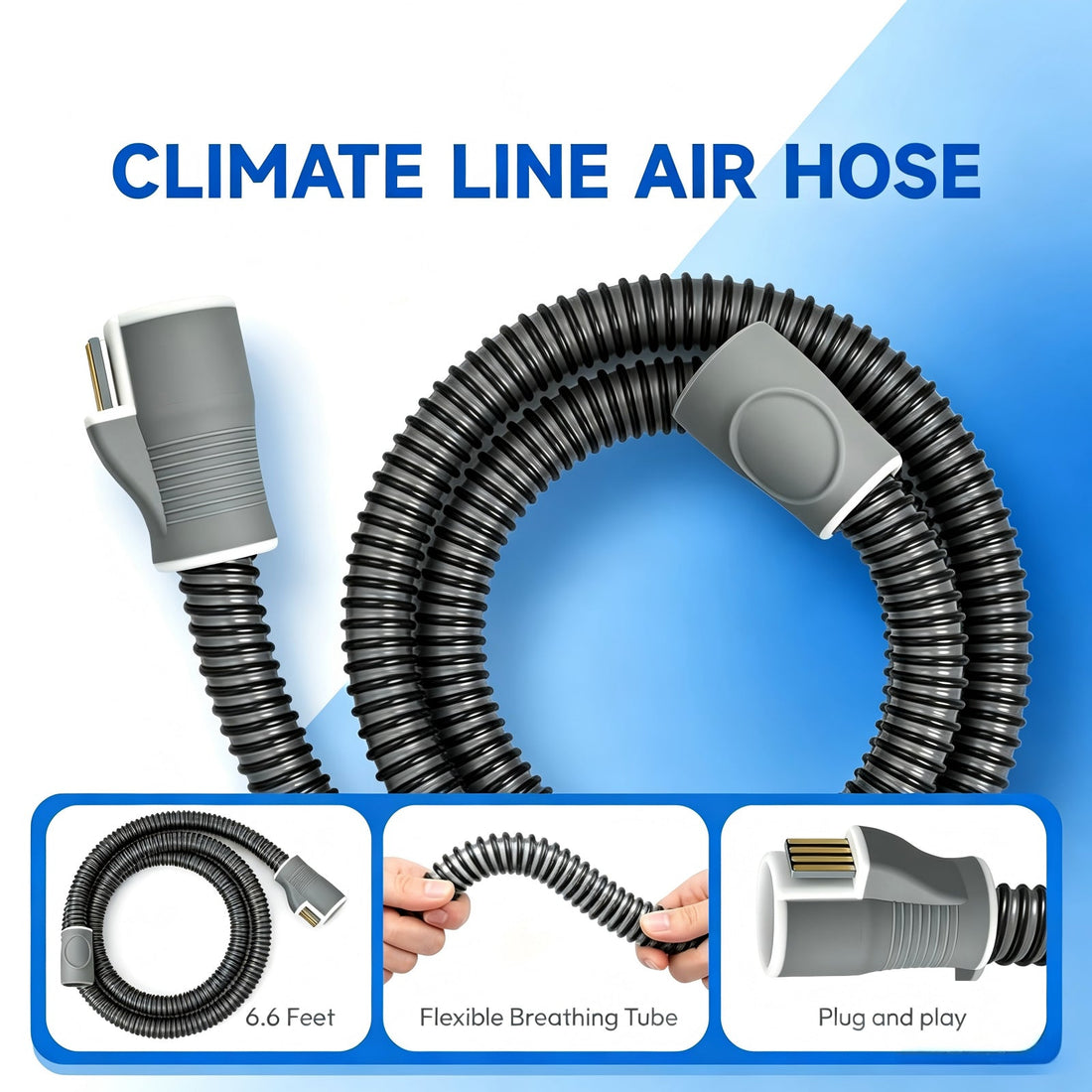 Replacement Tubing Compatible with AirSense 11 & AirCurve 11, 6.5 Ft Hose with Standard Connectors