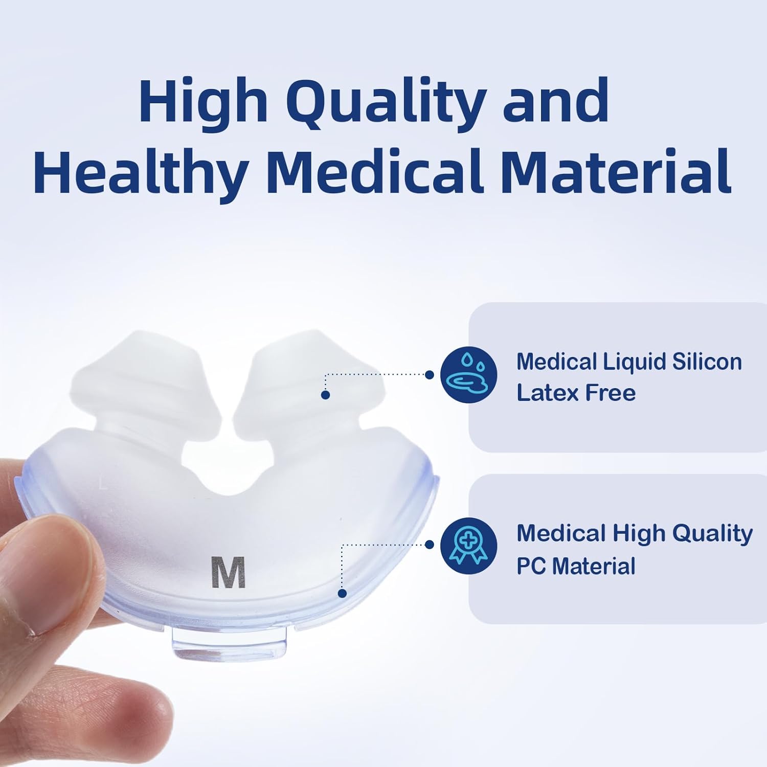 Replacement Nasal Pillow Cushion for ResMed AirFit P10, Compatible with Original Frame, Reliable Seal & Soft Silicone, S/M/L Available (Frame NOT Included)