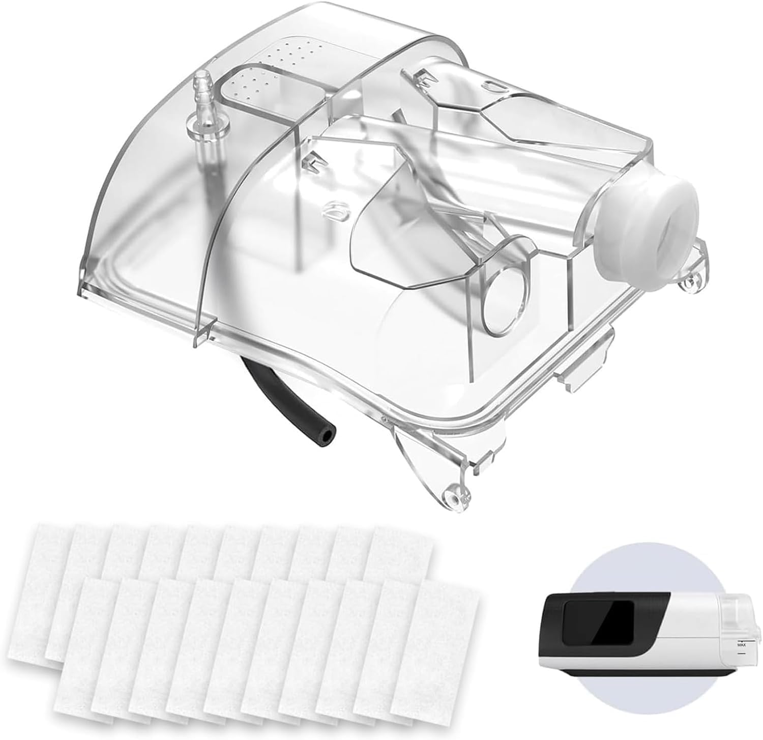 Universal Tubing Adapter for ResMed AirSense 11 & AirCurve 11 – Compatible with Cleaning Machines | Includes 20-Pack Replacement Filter Kit for AirSense 11