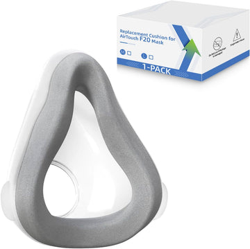 Replacement Cushion for AirTouch F20, Memory Foam Cushion Compatible with Original F20 Frame, Reliable Seal & Perfect Fit, Covers Nose and Mouth, Medium & Large Available
