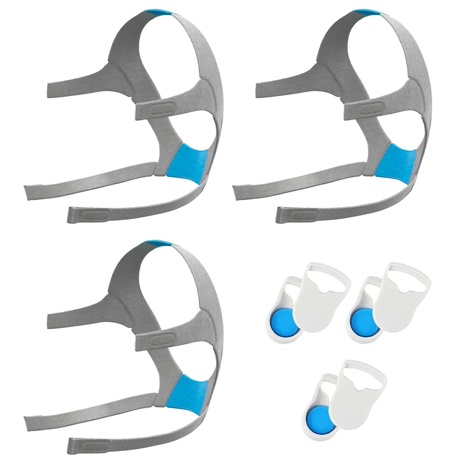 3-Pack Replacement CPAP Headgear Strap Compatible with AirFit F20 & AirTouch F20 Full Face Mask, Adjustable Comfort Fit Headgear (Standard)