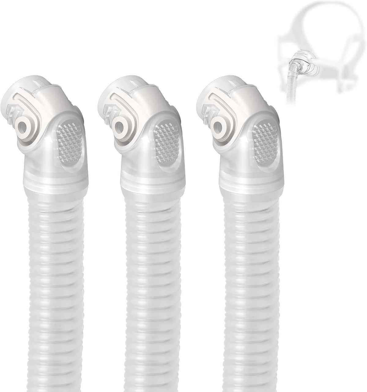 Replacement Short Tube Compatible with AirFit N20 & AirTouch N20 PAP Mask, Flexible Mask Tubing with Quick-Release Clips