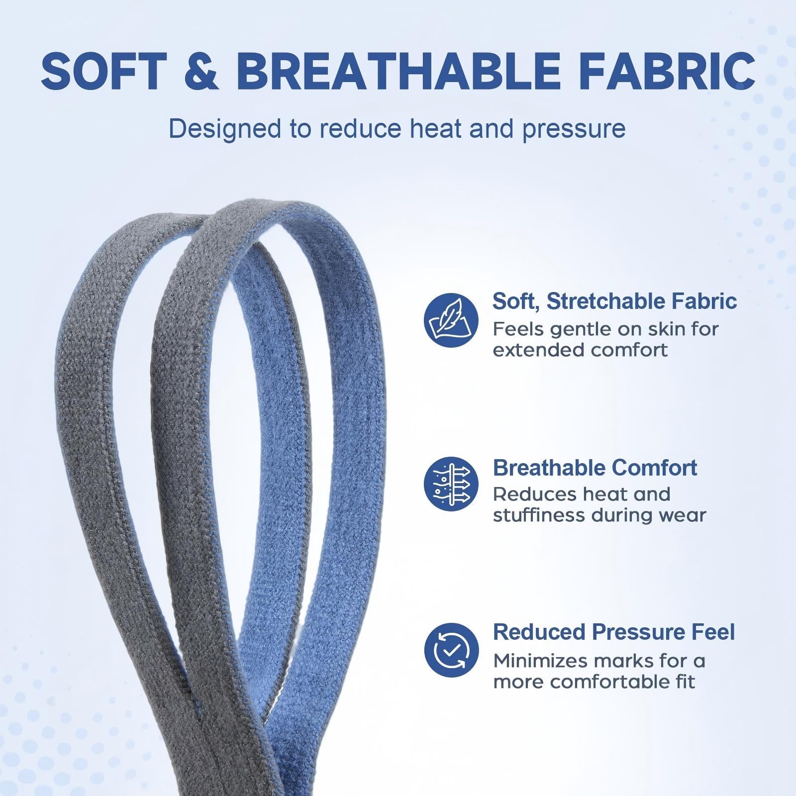 4-Pack Replacement Headgear Straps Compatible with AirFit P10 & N30, Adjustable CPAP Headgear with Elastic Fabric and Adjustment Clips