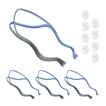 4-Pack Replacement Headgear Straps Compatible with AirFit P10 & N30, Adjustable CPAP Headgear with Elastic Fabric and Adjustment Clips