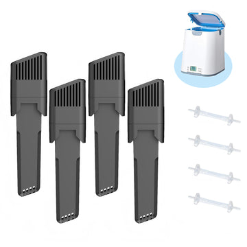 4-Pack Replacement Filter Kit Compatible with SoClean 2 SC1200, Aftermarket Cartridge Filters & Check Valves, SC2 Filter Replacement