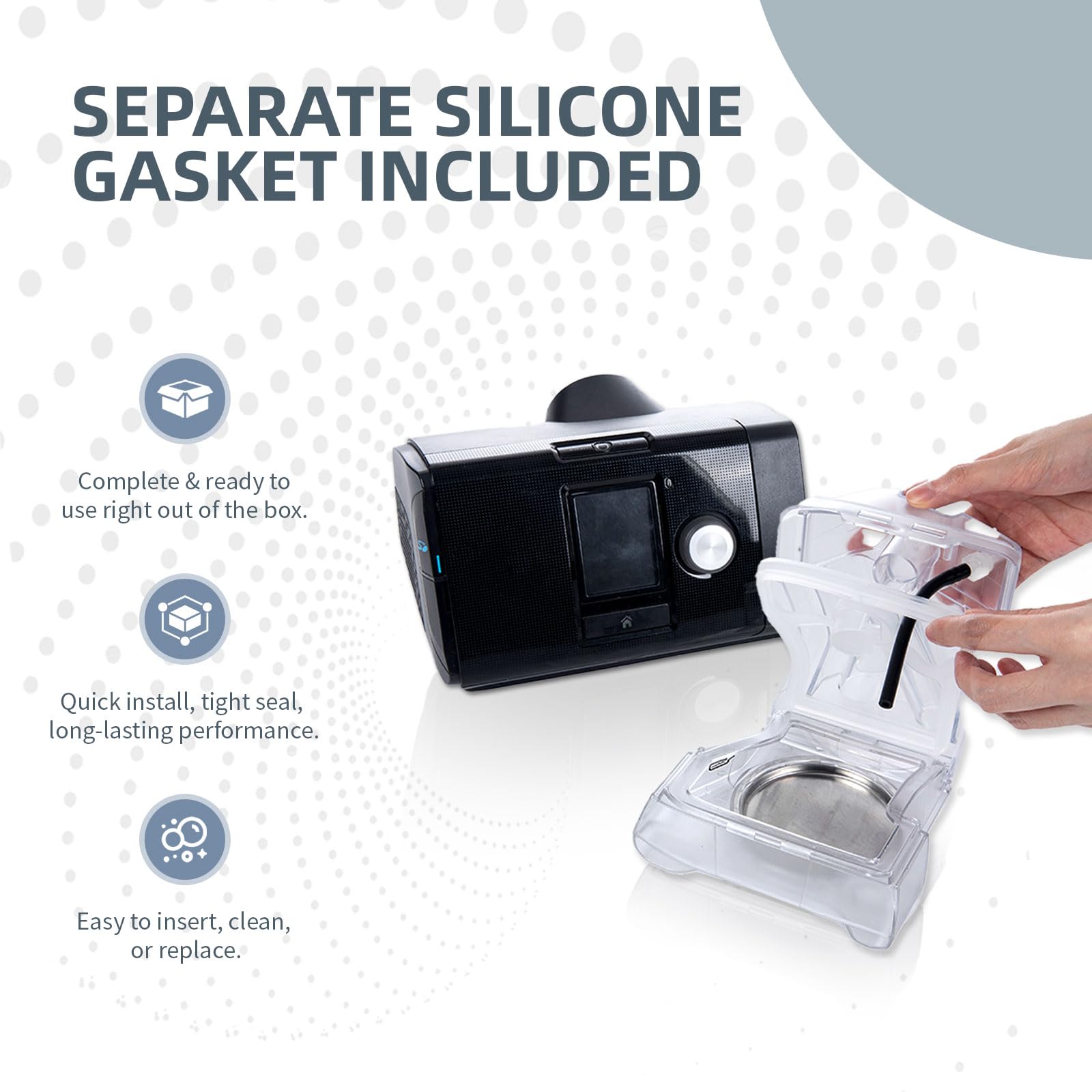 Replacement Tubing Adapter Compatible with AirSense 11 & AirCurve 11 Series, Includes 5 Ft Silicone Tubing