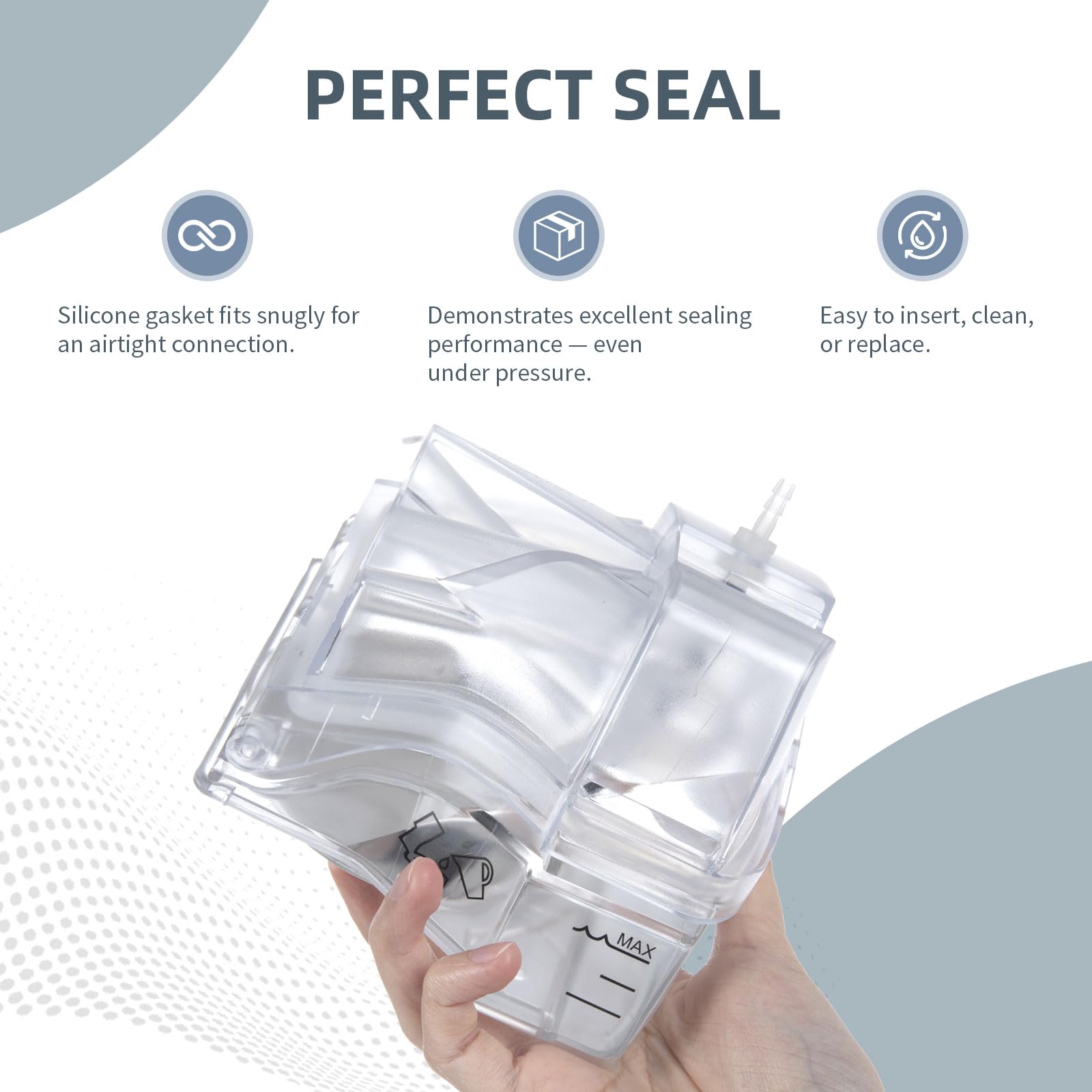 Replacement Tubing Adapter Compatible with AirSense 11 & AirCurve 11 Series, Includes 5 Ft Silicone Tubing